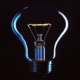 lighbulb against black background