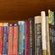 colour photo of books on a shelf, all by Canadian author David Robertson