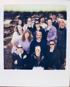 Polaroid picture of the board and staff of the SAA.