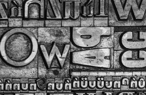 Print stamps - the alphabet