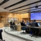 A view of Regina City Council Chambers from the gallery, looking towards council and Oz Weaver, Globe Theatre CEO, presenting at Regina City Council.