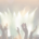 A crowd of concert goers with their arms in the air. In front of a brightly lit stage - too bright to see what is on the stage